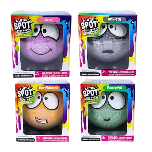 A Little Spot Ever Foam Slime Balls Capsules Pack, 4 Unique Social Emotional Learning Slime Foam Balls for Kids, Sensory Fidget Toys for Toddlers, Ages 3+ - Image 1