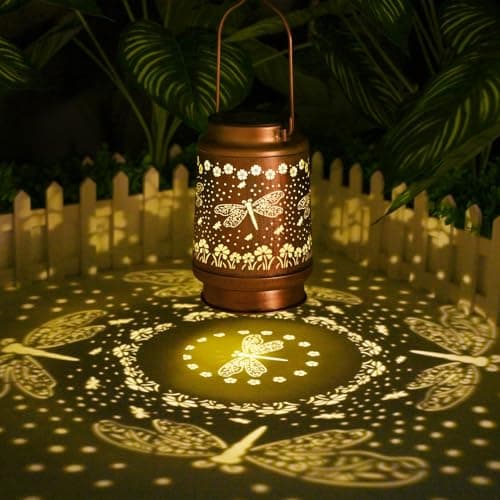 Dragonfly Solar Lanterns Outdoor Waterproof, Mother Day Gifts, Birthday Gifts for Women, Mom, Grandma, Hanging Solar Lights for Yard, Patio, Porch, Garden Decor - Thumbnail 3