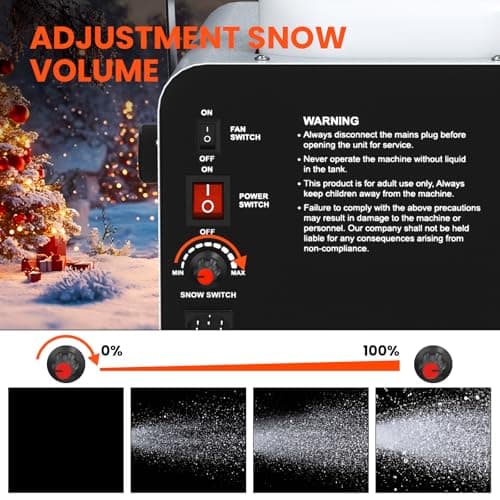 Snow Machine,1500W Snow Maker With Remote Control for Indoor Outdoor - Thumbnail 4