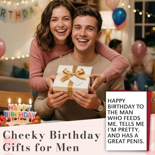Happy Birthday Cards for Men Husband Boyfriend, Funny Boyfriend Birthday Gifts for Men Him, Naughty Greeting Cards Unique Couples Gifts for Husband Who Have Everything, Mens Gift Ideas - Thumbnail 2
