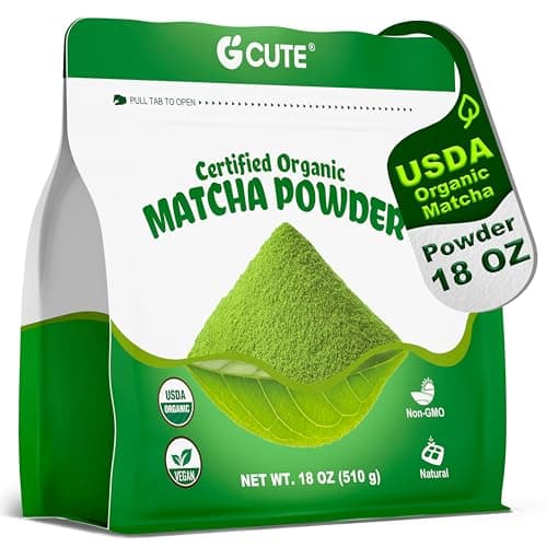 Organic Matcha Powder, 18 oz | Natural Drinks Pure Tea Powder | Organic Certification & Non-GMO | for Matcha Latte, Smoothies, Baking, and Beverage Preparation | Gluten-Free & Vegan - Image 1