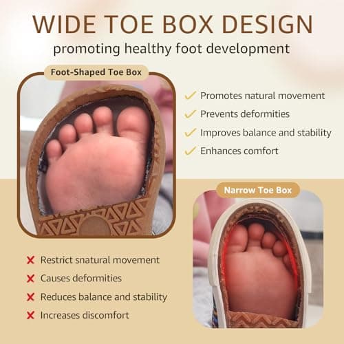 STEP QUEEN Toddler Girl Shoe Baby First Walking Tennis Sneakers Zero Drop Non Slip Shoes Outdoor Activities School Brown Toddler 6 - Thumbnail 4