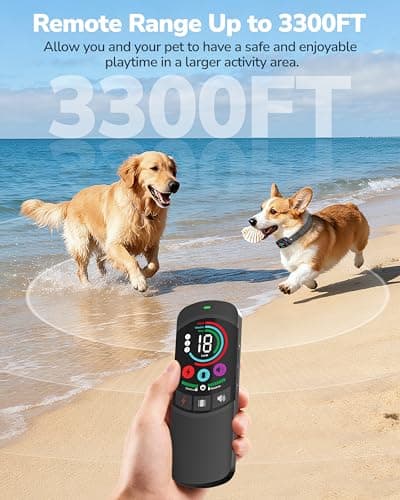 Canivix Dog Shock Collar with Remote Control, 3300FT Dog Training Collar with Beep/Vibration/Shock, Security Lock, IPX8 Waterproof Ecollar Rechargeable for Small Medium Large Dogs - Thumbnail 3