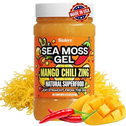 Biolore Sea Moss Gel Mango Chili Zing 8oz, Made in USA, Raw Wildcrafted Irish Seamoss Vegan Superfood, Jam, Jelly & Sweet Spread Gifts - Image 1