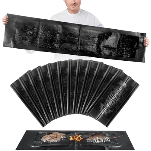 Kittmip 12 Pack 47 x 11 Mouse Glue Traps, Large Super Sticky Rat Glue Traps, Anti Slip and Pet Friendly, Peanut Scented Mice Sticky Board That Work for Home Indoor Outdoor Restaurant Kitchen Office - Image 1