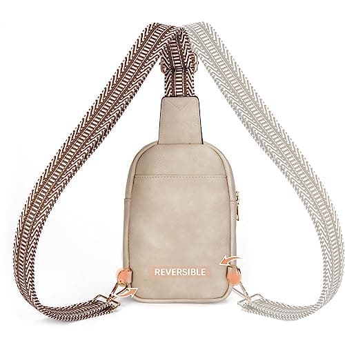 BOSTANTEN Small Sling Bag Crossbody Bags for Women Crossbody Trendy Purse Leather Chest Bag, Cloud Grey - Thumbnail 5