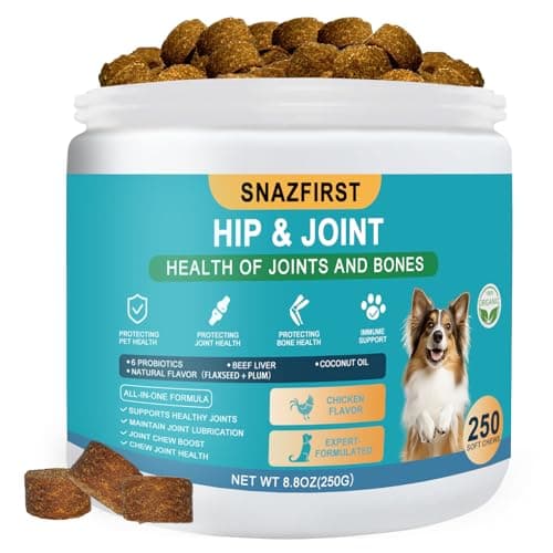Hip and Joint Supplement for Dogs, glucosamine for Dogs Hip and Joint Supplement with Chondroitin, MSM, Omega 3 Chondroitin and Green Lipped Mussel, 250 Chews for All Senior Large Small Medium Breed - Image 1