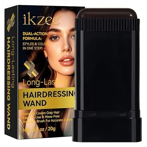 Temporary Hair Dye Comb for Gray Hair Coverage, Disposable Hair Color Stick with Precision Brush, Advanced Non-Irritating & Smudge-Proof Formula, Quick Root & Sideburn Touch-Up (dark brown) - Image 1