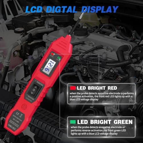 Power Circuit Probe Tester, 6V/12V/24V DC Circuit Tester Automotive, Multifunctional Car Electric Circuit Tester Power Fuse & Voltage Tester Light, Short Circuit Breake Finder Electrical Tools - Thumbnail 5