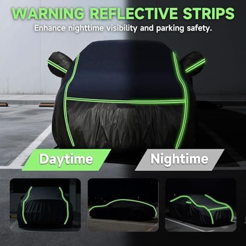 YIONCIO Car Cover for BMW X3 03-25, SUV Size, 420D Oxford Fabric, Waterproof Windproof Sunproof Car Covers, Durable All Weather Protection, Anti-UV Outdoor Full Car Cover - Thumbnail 3