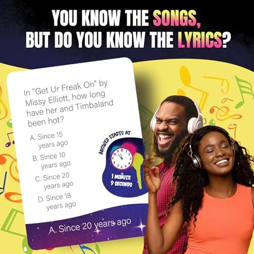 Lyric Legend 2000s Hip-Hop and Rap Music Trivia Game Collection – Expandable Multi-Deck Finish The Lyrics Party Game Set for Game Night, Families & Groups - 3 Games in One Box! - Thumbnail 3