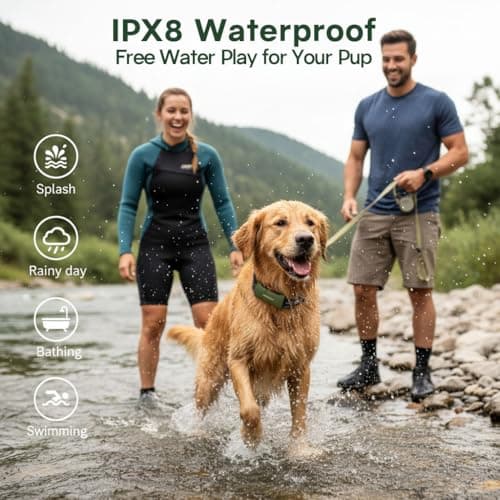 Skasii Dog Training Collar with Remote - 4500FT, IPX8, 0-150 Lbs, Dog Shock Collar with 4 Training Modes, Security Lock, Rechargeable e-Collar, Outside Use, for Small Medium Large Dogs, Green - Thumbnail 3