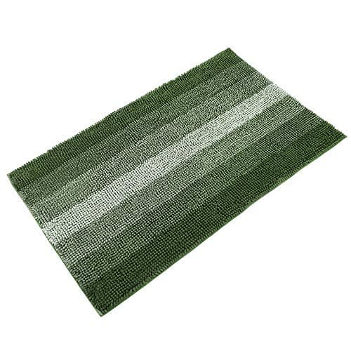 COSY HOMEER Bath Rugs Made of 100% Polyester Extra Soft and Non Slip Bathroom Mats Specialized in Machine Washable and Water Absorbent Shower Mat (36x24Inch, Green) - Thumbnail 6