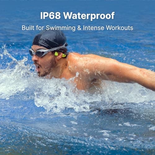 Jabees 7Seven Bone Conduction Swimming Headphones, IP68 Waterproof, 32GB MP3 Player, Bluetooth 6.0, Multi-Point Pairing, Open Ear Sport Headphones with Mic for Swimming, Running, Cycling - Thumbnail 2