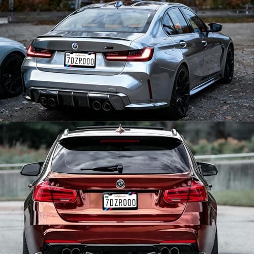 License Plate Frames Cover Compatible with BMW License Plate (3 Color Sport) 2 Pcs Pack, Aluminum Frame Holder - Thumbnail 6