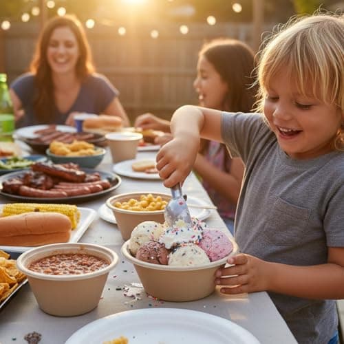 JYTIDYRA 32 oz Disposable Paper Bowls, Heavy-Duty Compostable Soup Bowls, Eco-Friendly Biodegradable Bagasse Bowls, Microwave & Freezer Safe, Large Deep Bowls for Salad, Cereal, BBQ [100 Pack] - Thumbnail 6