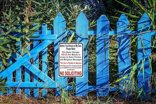 Carastora Vintage Metal Tin Sign Funny Sarcastic Party Wall Art Decor Signs, Before You Knock On My Door Sign No Soliciting Metal Sign 12x8 Inches - Thumbnail 3