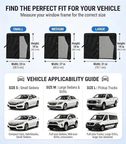 Nmoiss Exclusive Dual-Layer Car Side Window Sunshade [100% Sun Protection & Privacy, Protecting Skin & Eyes], Convertible Blackout & Mesh Shade for Baby - Thumbnail 6