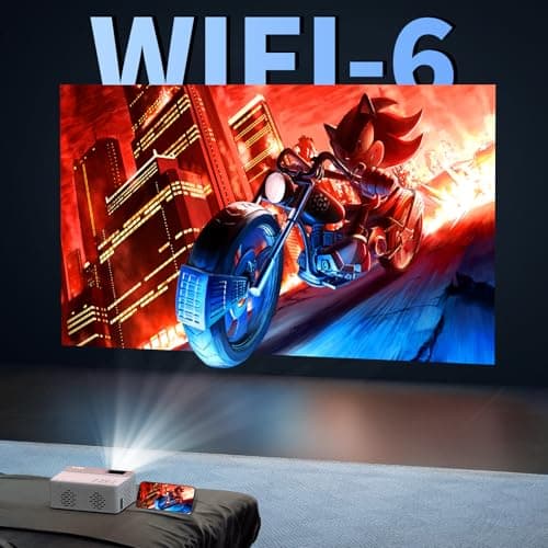TMY Netflix-Ready Mini Movie Projector with Wifi and Bluetooth, 1080P Full HD Portable Projector, Compatible with TV Stick/Smartphone/HDM/USB, indoor & outdoor use - Thumbnail 3
