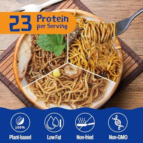 KONJOY Protein Ramen Variety Pack, 5-Pack High Protein Ramen Noodles(23g) with Savory Crayfish Chili, Sichuan Mala, Hot Spicy Chicken Sauces – Plant-Based, Non-Fried, Low Fat, Vegan Healthy Meal - Thumbnail 3