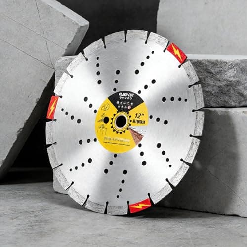 RHAPSODY 12 Inch Ultrafast Diamond Saw Blade, Segmented General Purpose Blade Dry/Wet Cutting Reinforced Concrete,Concrete, Masonry, Brick, Block, Paver,Stone 1"-20mm Arbor - Image 1
