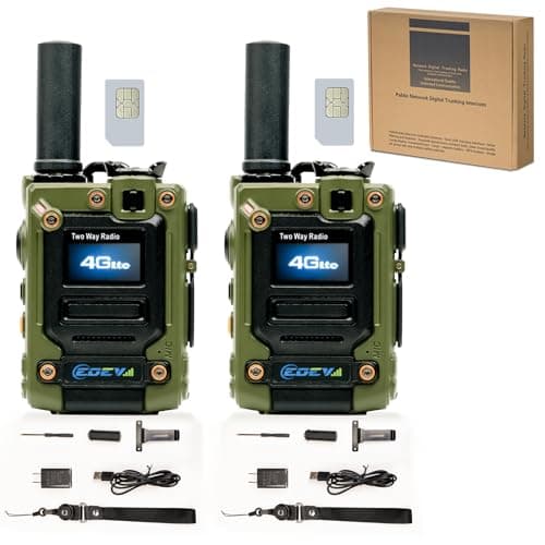 Nationwide 4G LTE Walkie Talkie - Unlimited Range POC Two-Way Radios (2 Pcs) - Includes 1-Year Service, 3-Day Battery & USB-C for Road Trip, Camping, Business - Image 1