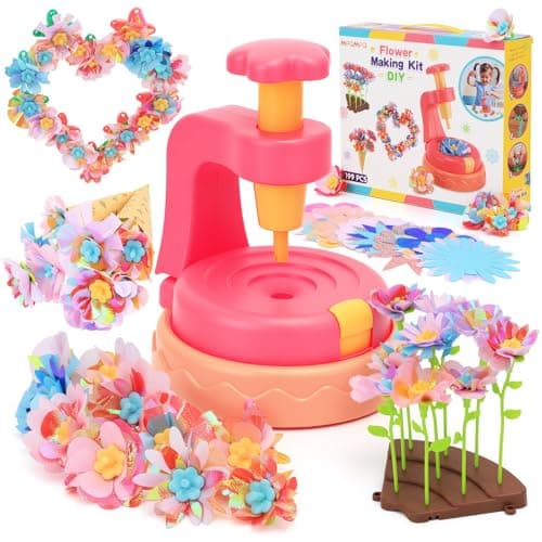 Fabric Flower Bouquets Toys, DIY Paper Flower Making Press Kit with Wreath & Bouquet Papers, Educational Creativity Arts and Crafts for Kids Ages, Birthday Gift for Girls 6 7 8 9 10 11 12 Years Old - Image 1