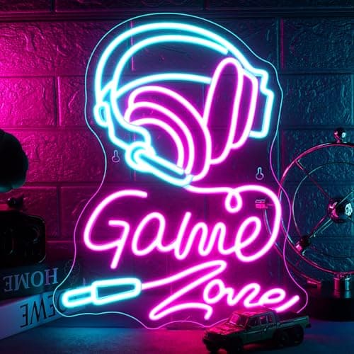 Gameneon Game Zone Neon Sign Gaming Neon Signs for Wall Decor Led Light Boys Bedroom Teen Man Cave Party Bar Playroom Decoration Gamer Lover Gift - Image 1