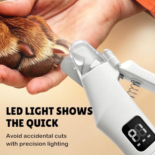 2-in-1 Dog Nail Clippers and Grinder with LCD Battery Display - Professional Cat Claw Trimmer with Built-in Safety Light & Guard, Ultra Quiet Rechargeable Pet Claw Grooming Tool for Large & Small Pets - Thumbnail 5