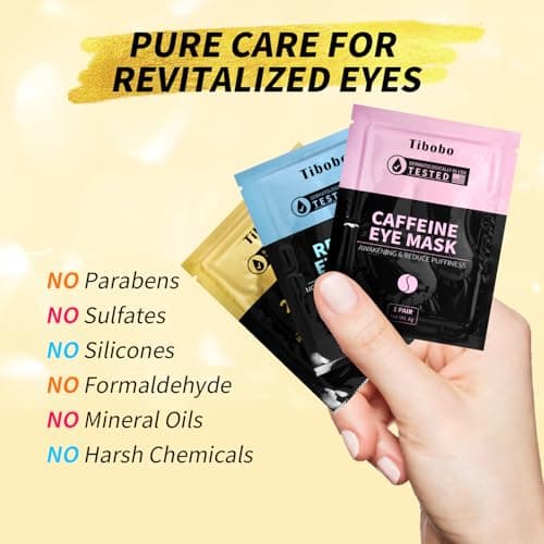 Under Eye Patches(25 Pairs), 24K Gold, Caffeine, Retinol Eye Masks for Puffy Eyes, Wrinkles, Dark Circles, Undereye Bags Treatment - Restoring & Awakening & Moisturizer Skin care Gift for Women - Thumbnail 5