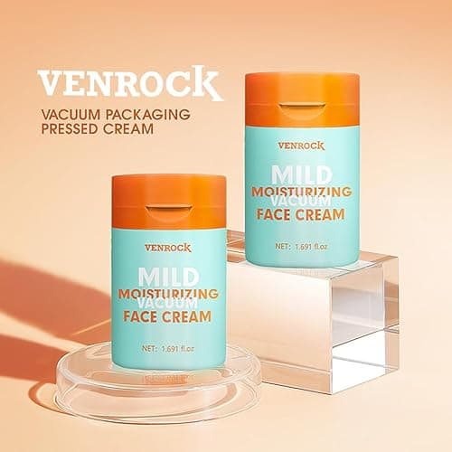 Venrock Mild Moisturizing Vacuum Face Cream, Daily Facial Moisturizer, Hydrating & Nourishing Skincare with Macadamia Oil+Probiotics+Hyaluronic Acid, Repair Barrier, 24 H Moisture Lock, 1.691 fl oz - Thumbnail 2