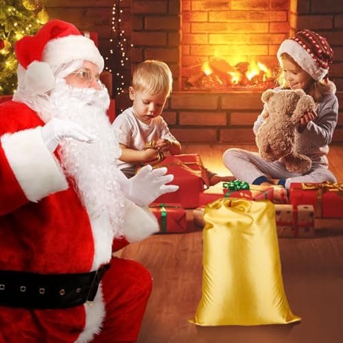 DressVoguer Santa Claus Costume for Men 9-Piece - Deluxe Santa Suit with Hat, Christmas Party Costume for Men Adult Santa Outfit L - Thumbnail 6