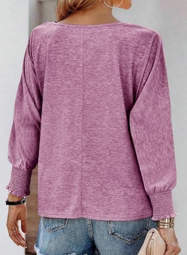 Dokotoo Womens Fashion Women's T-Shirts T Shirts Long Sleeve Crop Tops Trendy Long Sleeve Summer Fall 2025 Tops - Thumbnail 4