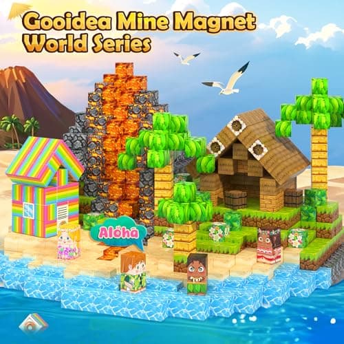 Large Magnetic Blocks - 120PCS 1“ Magnetic Cubes Building Toys for Kids Age 3-5 4-8 5-7 8-12, Hawaii Mine Magnet World Building Craft, Educational Toys Christmas Birthday Game Gifts for Boys Girls - Thumbnail 6