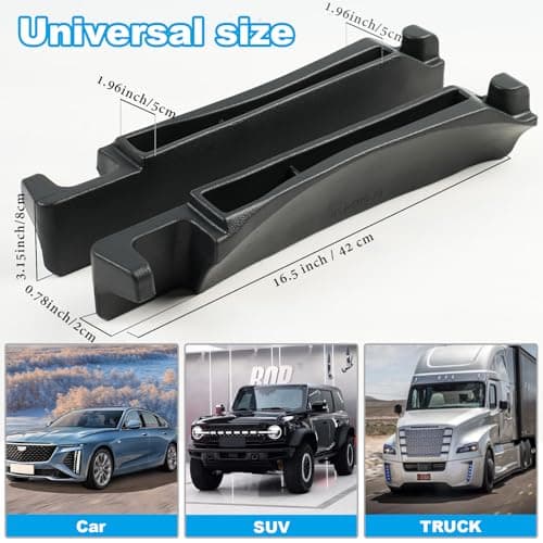 Cloud pie Car Seat Gap Filler with Drop Prevention & Storage Hook - Between Seats Console Organizer for SUV Truck - Car Accessories - Set of2 (Black) - Thumbnail 5