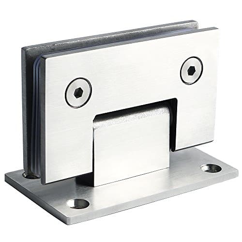 Alise Glass Shower Door Hinges, 90 Degree Hinges for Bathroom Doors,Heavy Duty Stainless Steel Cabinet Hinge Wall to Glass,Frameless Shower Doors Hardware Replacement Part,Brushed Nickel (1P)