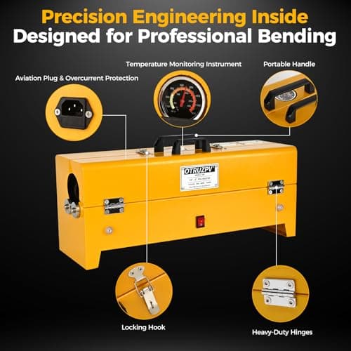 OTRUZPV 1/2"–2" PVC Conduit Heater Box, Electric PVC Bender Tool for Schedule 40/80 Heater Pipe with Temperature Control & Safety Shutoff - Thumbnail 2