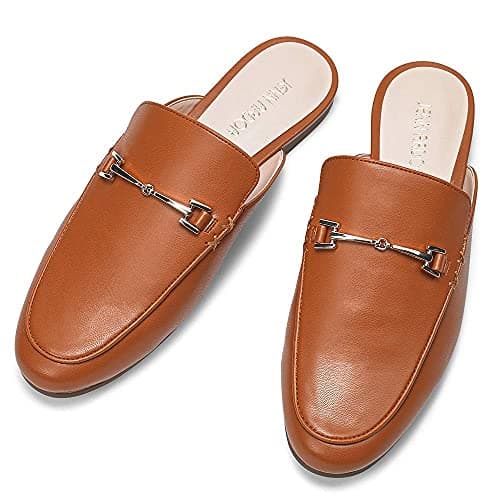 JENN ARDOR Mules for Women Flats Backless Loafers Shoes Slip On Slippers Pointed Toe Low Heel Work Slides Womens Mules Casual Shoes - Image 1
