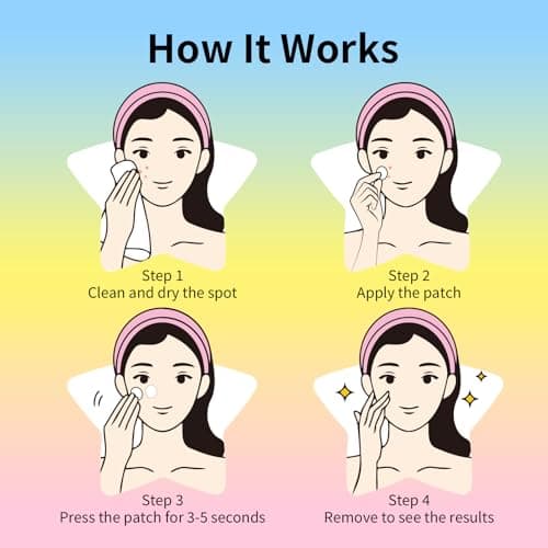Dazzlook Yellow Star Shaped Pimple Patch with Salicylic Acid, Hydrocolloid Pimple Stickers for Blemish Care, 72 Count, Fashion Blemishes Patches - Thumbnail 6