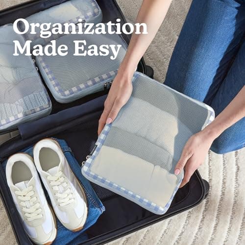 Vandel Space-Saving Compression Packing Cubes for Women, Men, 6-Pack Compressible Carry On Suit Case Organizer Luggage Packing Cubes for Travel Compression Organizer Bags for Luggage, Suitcase Cube - Thumbnail 4