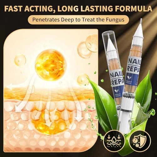Toenail Fungus Treatment Extra Strength Pen for Damaged Toenail & Finger, More Pure Natural Plant Extracts, Toe Nail Fungus Renewal Patches & Toe Spacers for Damaged Nail for Women and Men - Thumbnail 3