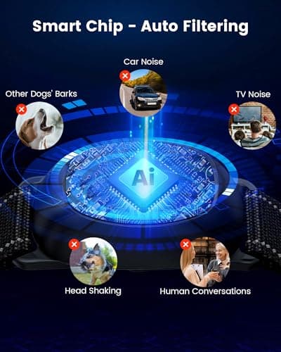 Anti Bark Collar for Dogs 8-150 lbs for Large, Medium and Small Dog, Rechargeable Static Shock Anti Bark Collar for Dogs 8-150 lbs with Remote, 5 Sensitivities, Beep Vibration Modes, IP67 Waterproof - Thumbnail 6