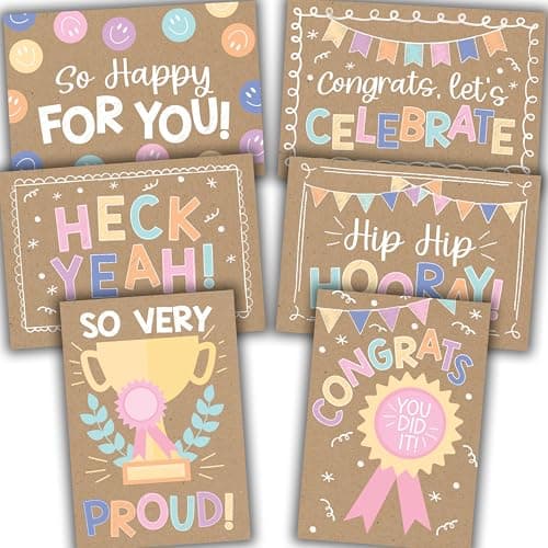 Hadley Designs Congratulations Cards with Envelopes -54 Graduation Cards 2026 Grad Card Bulk Congrats Card, Blank Greeting Notecard For Kindergarten Middle School & College Graduates, Designed in USA - Image 1
