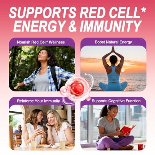 Iron Gummies for Women - Heme Iron for Max Absorption & Gentle on Stomach, 10-in-1 with Vitamin C, B12, Folate, Supports Energy, Focus & Red Blood* Cell* Wellness, Peach Flavor, 60 Counts (2 Pack) - Thumbnail 6