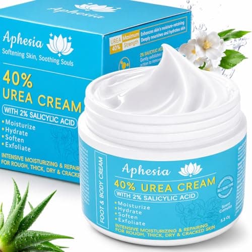 Urea Cream 40 Percent for Feet Maximum Strength w/ Vitamin E & 2% Salicylic Acid, Non-Greasy Formula Foot Cream for Summer Dry Cracked Heels - Intense Moisturizer Callus Remover for Hands, Foot, Body