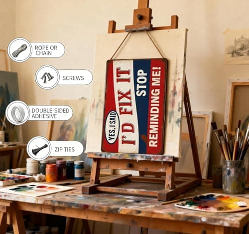 Vintage Man Cave Sign Funny Garage Signs For Men Metal Tin Signs Notice Garage Decor If My Doesn'T Like You Sign Shop Signs For Workshop “Yes I Said I’d Fix It, Stop Reminding Me” Sign 8 X 12 Inch garage signs for men car wall art - Thumbnail 4