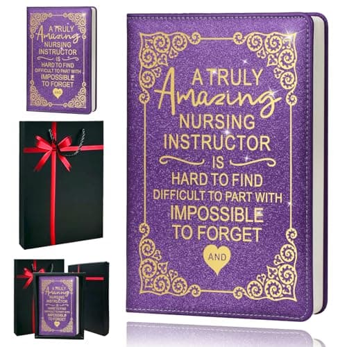 QDWXDEL Nurses Week Gifts,A5 Hardcover Leather Journal for Women - 200 Pages Premium Paper Notebook, Nurse Journal Notebook for School, Work (Nurse Purple) - Image 1