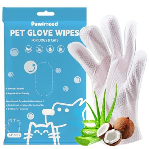 Pawimood Hypoallergenic Pet Wipes for Dogs & Cats - Coconut Oil Grooming Wipes for Paws Face & Body, Deodorizing Hydrating Odor Control Waterless Bath Alternative - Image 1