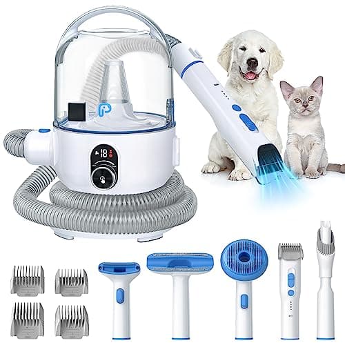 AsyPets Pet Grooming Vacuum Kit, Dog Clippers for Grooming,Cat Hair Brush Shedding Trimmer Supplies Tool,15Kpa Super Suction Power - Image 1