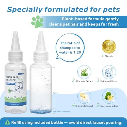 4-in-1 Pet Steam Brush for Dog & cat brush for shedding，Spray Hair Removal Comb with Waterless Shampoo–Self-Cleaning Pet Grooming Tool for Shedding, Anti-Static & Skin-Friendly Design - Thumbnail 6